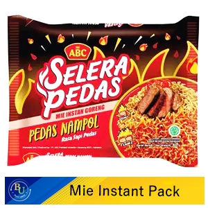 Abc mie goreng selera pedas nampol sapi pedas 80g