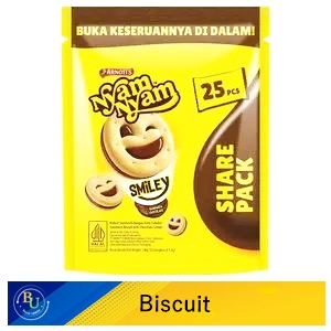 Arnott's nyam nyam smiley share pack cokelat 140g