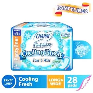 Charm pantyliner long & wide 28's cooling fresh