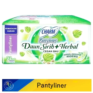 Charm pantyliners 32's daun sirih+herbal