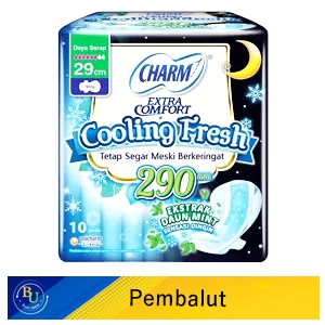 Charm pembalut cooling fresh 10's night wing 29cm