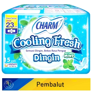 Charm pembalut cooling fresh 15's wing 23cm