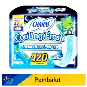 Charm pembalut cooling fresh 6's 42cm