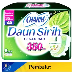 Charm pembalut daun sirih 8's wing 35cm