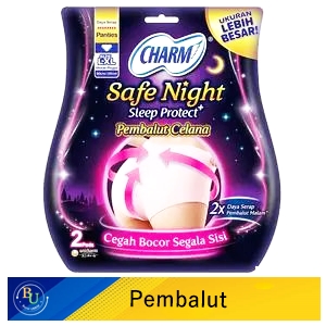 Charm safe night panties 2's sleep protect l-xl
