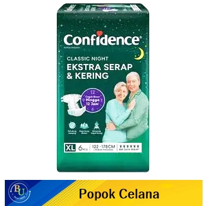 Confidence adult diapers clasic night 6's extralarge bag