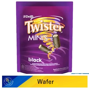 Delfi wafer stick twister minis black vanilla 70g