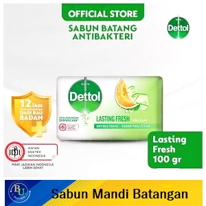 Dettol sabun mandi anti bakteri lasting fresh 100g