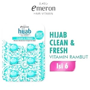 Emeron hair vitamin (hijau) hijab clean & fresh 6x1ml