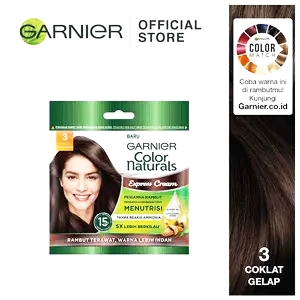 Garnier hair color naturals express 3 coklat gelap