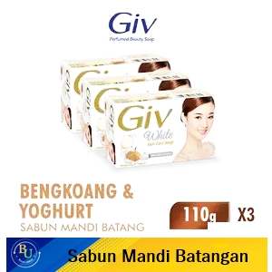 Giv sabun mandi white bengkoang & yoghurt 3x110g