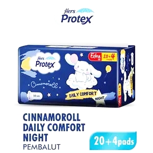 Her's protex daily comfort night 24s cinnamoroll 30cm