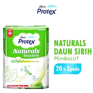 Her's protex naturals daun sirih 20+2s day wing 23.5cm
