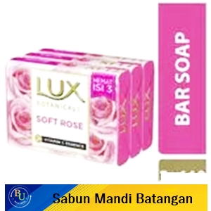Lux sabun mandi batang pink soft rose 3x110g
