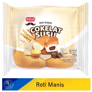 Mr.Bread Roti Kasur 4'S Coklat Susu 165gr