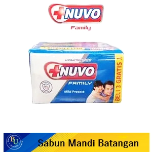 Nuvo sabun kesehatan family biru 3+1x100g