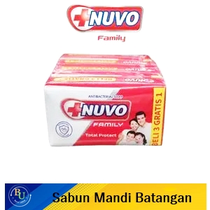 Nuvo sabun kesehatan family merah 3+1x100g