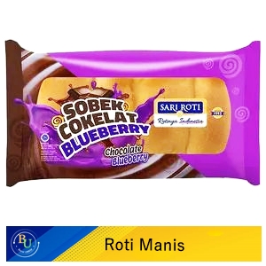 Sari roti roti manis sobek coklat-bluberry 226g
