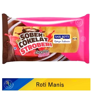 Sari roti roti manis sobek coklat-strwbery 214gr