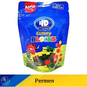 Amos Candy Gummy 4D Blocks 72G