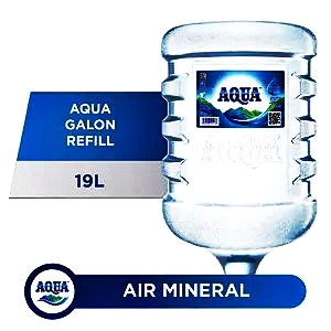 Aqua Galon Refill (Hanya Isi) 19L