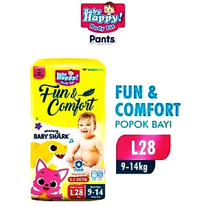 Baby happy! baby diapers pants 28's pinkfong large