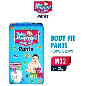 Baby happy ! baby diapers pants 32's medium