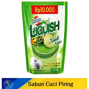 Bu krim cairan pencuci piring liquish eco jeruk nipis 550ml