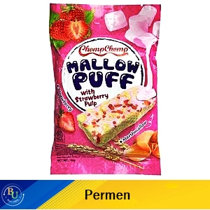 Chomp chomp mallow puff with strawberry 50g