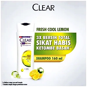 Clear shampoo anti dandruff fresh cool lemon 160ml