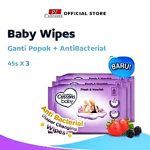Cussons baby wipes fresh & nourish 3x45's
