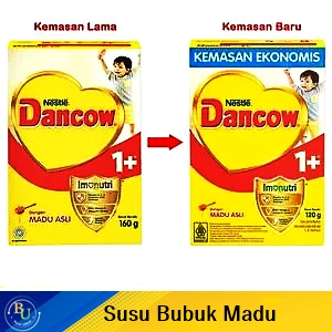 Dancow 1+ susu bubuk pertumbuhan madu 120g