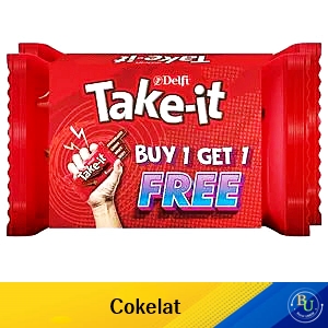 Delfi chocolate wafer take-it 4 fingers 2x35g