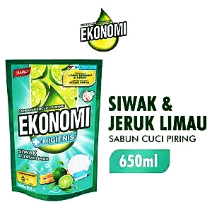 Ekonomi pencuci piring power liquid siwak & jeruk limau 650ml