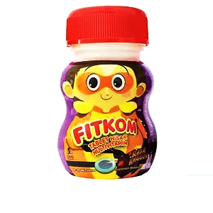 Fitkom tablet hisap multivitamin 21's grape