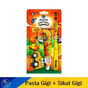 Formula pasta gigi gel junior + sikat gift orange