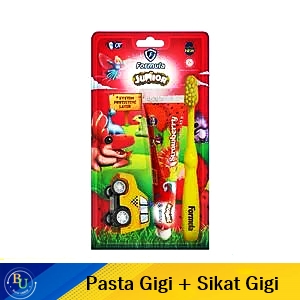 Formula pasta gigi gel junior+sikat gift strawberry
