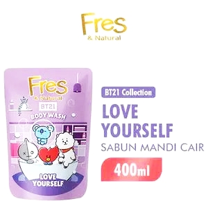 Fres & natural bt21 body wash love yourself 400ml
