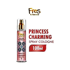 Fres & natural spray cologne hijab refresh princess charming 100ml