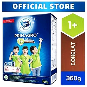 Frisian flag 1+ susu bubuk pertumbuhan cokelat 360g