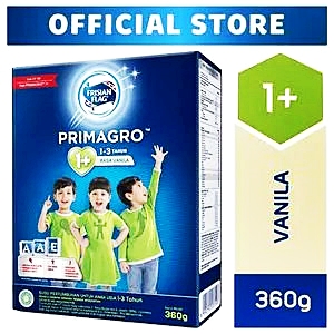 Frisian flag 1+ susu bubuk pertumbuhan vanila 360g