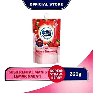 Frisian flag susu kental manis korean strawberry 260g