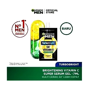 Garnier men turbo bright super serum gel 5x vitamin c 7ml