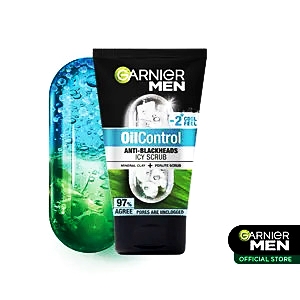 Garnier men turbo light oil control icy scrub 100ml