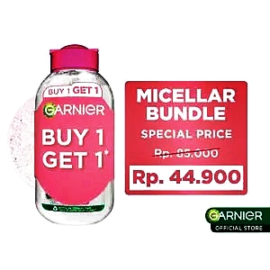 Garnier micellar water pink 125ml bundle
