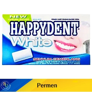 Happydent white chewing gum 10's 14g