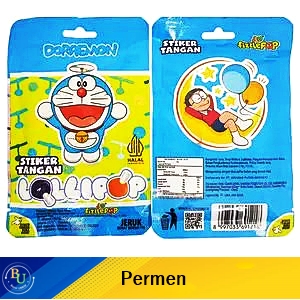Jlo fizzlepop lollipop candy doraemon 15g