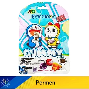 Jlo gummy bite doraemon anggur leci & mangga 40g