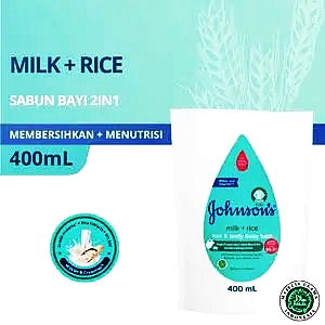Johnsons Baby Milk Bath Reffil 400Ml