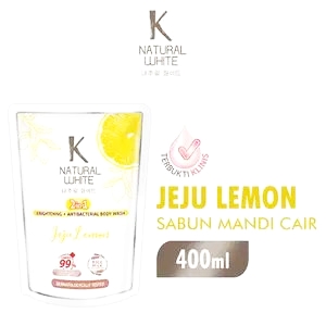 K natural white brightening + antibacterial body wash jeju lemon 400ml